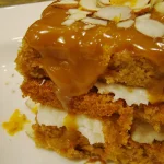Cream cheese frosting on cake