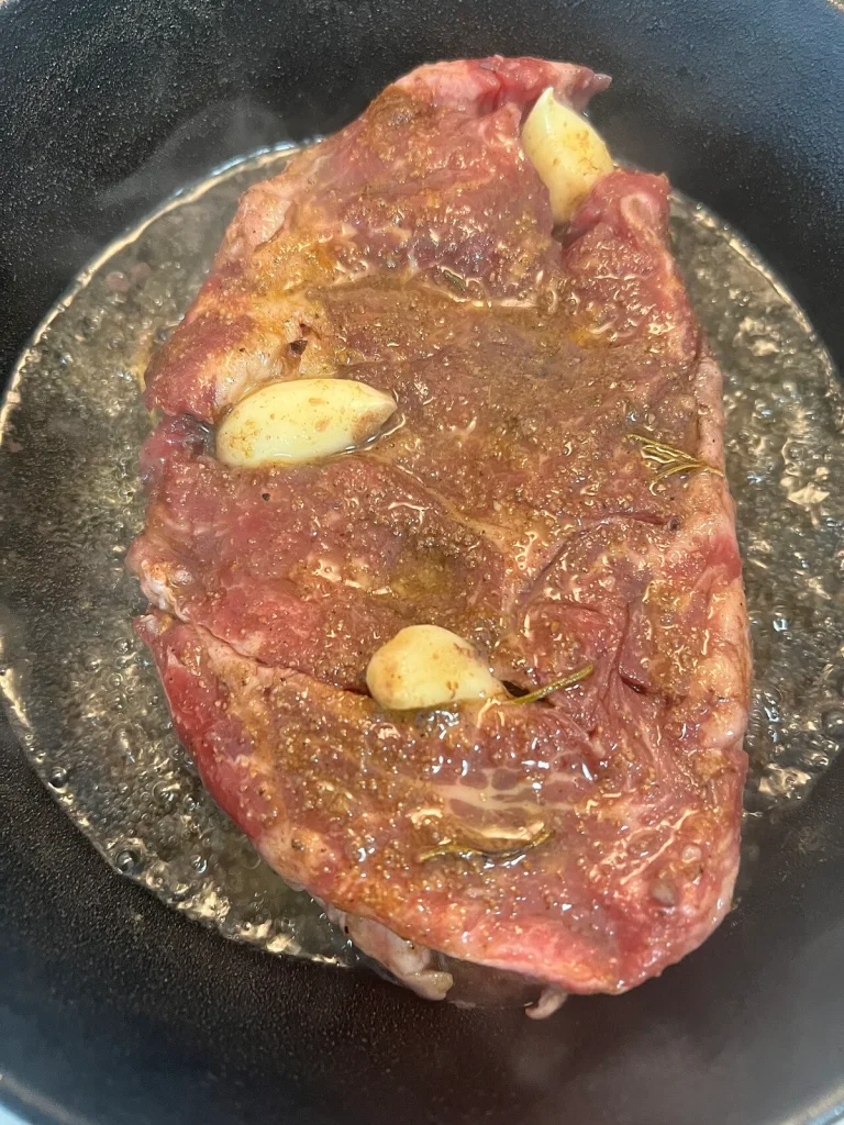 Pan-seared steak